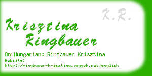 krisztina ringbauer business card